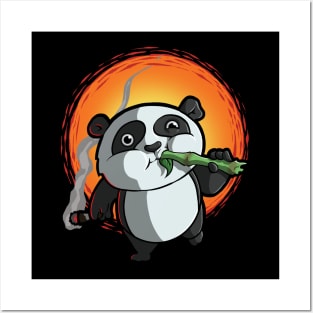 Smoking Panda Posters and Art